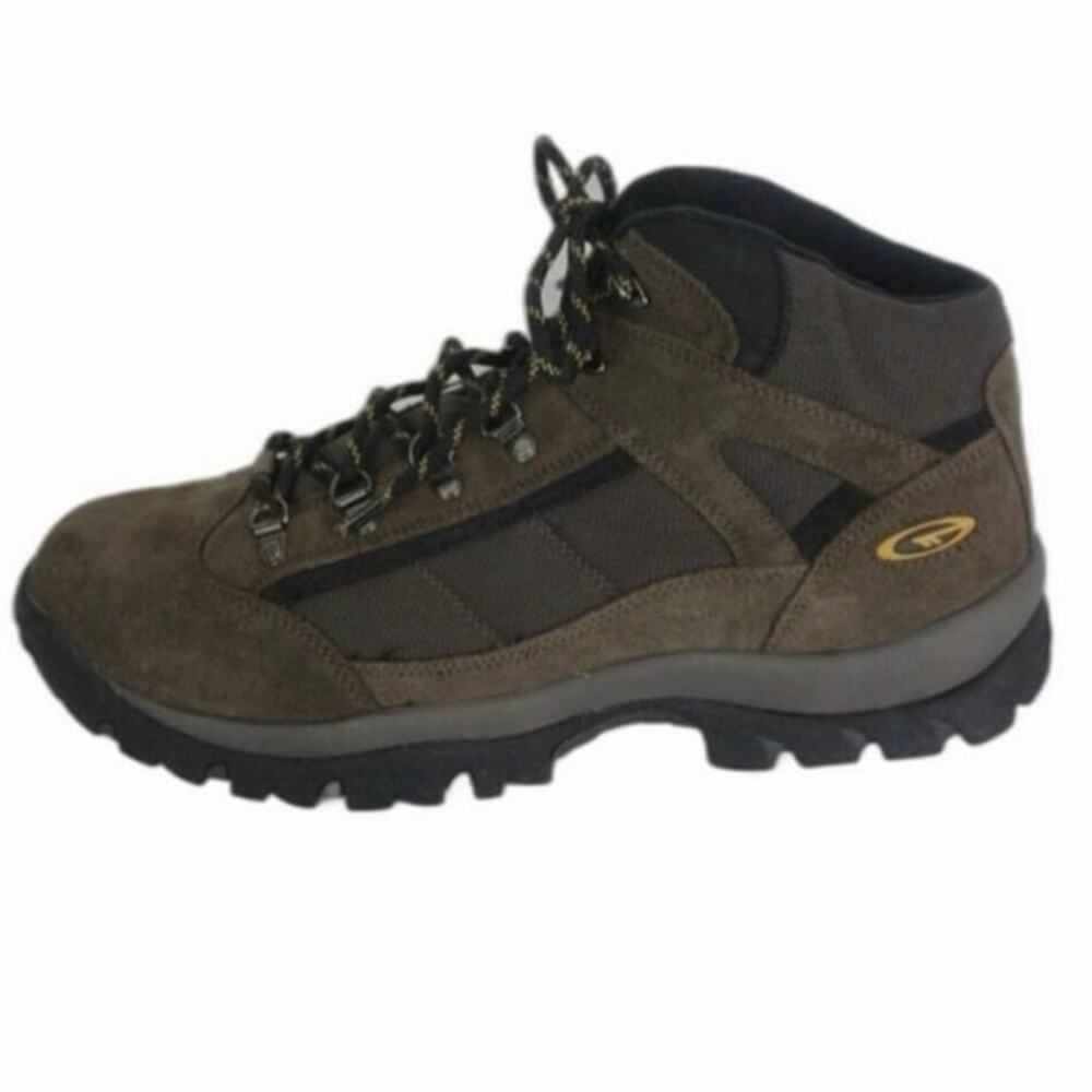Hi-Tec Mens 7 Brown Hiking Boots Trail Outdoor Suede Mid Ankle